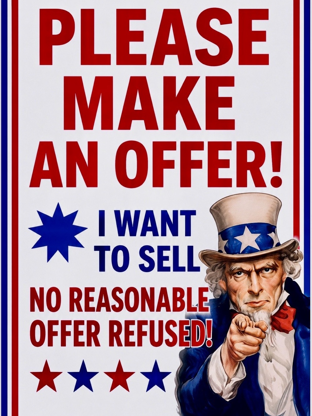 "Please Make An Offer" Happy Memorial Day